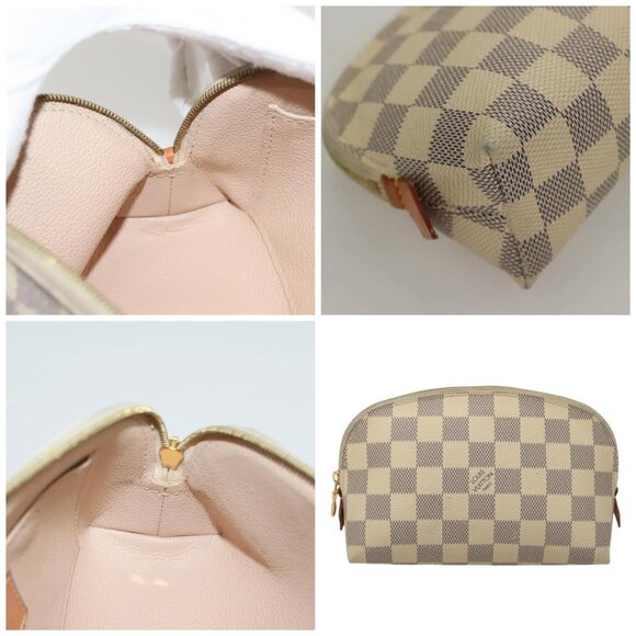 LOUIS VUITTON Damier Azur Pochette Cosmetic PM Pouch - Picture 15 of 15